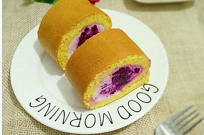 火龙果蛋糕卷