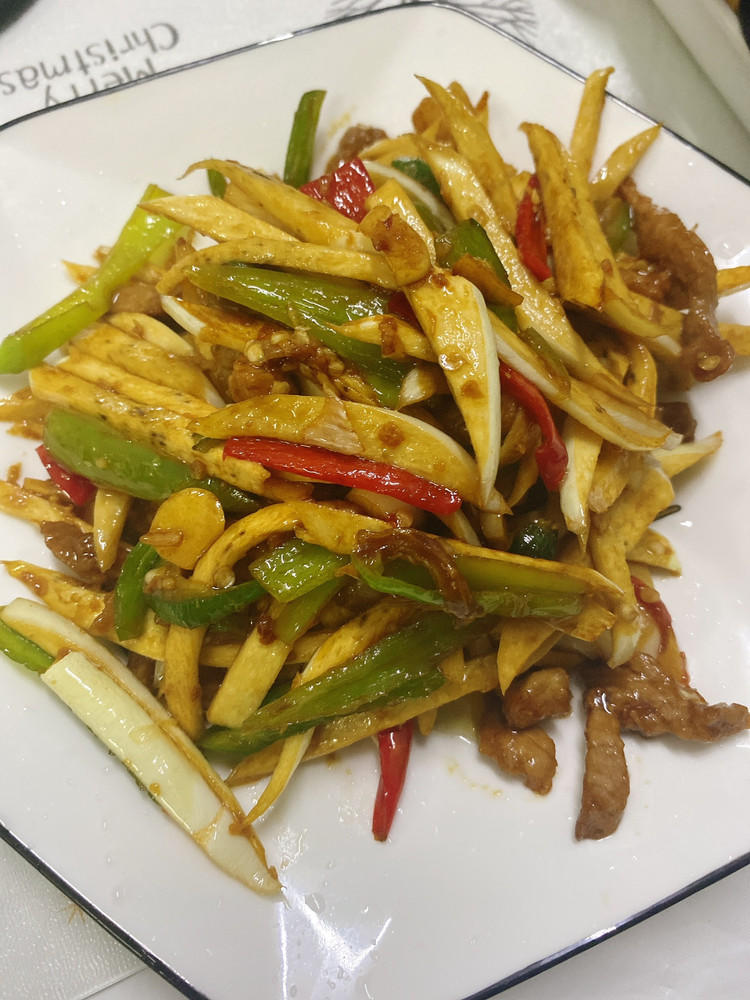 茭白肉丝的做法