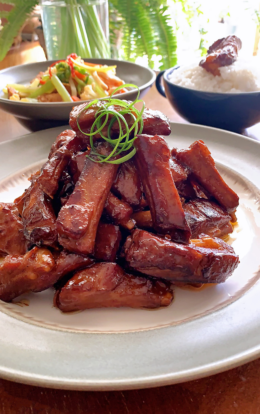 Braised spare ribs