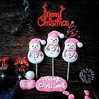 #今天吃什么#圣诞节送小朋友的礼物，雪人棒棒蛋白糖~的做法图解14