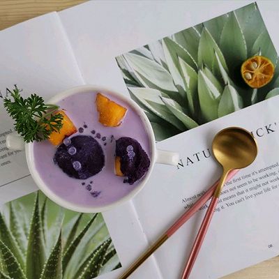 紫薯牛奶西米露