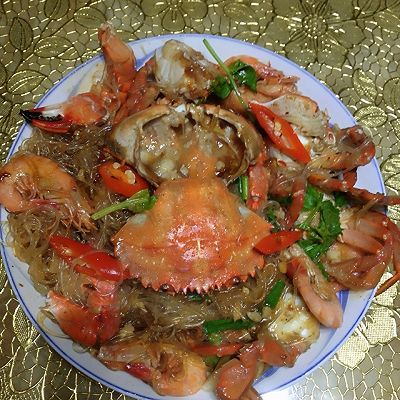 香辣粉丝梭子蟹