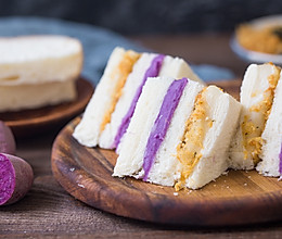 紫芋麻薯三明治的做法