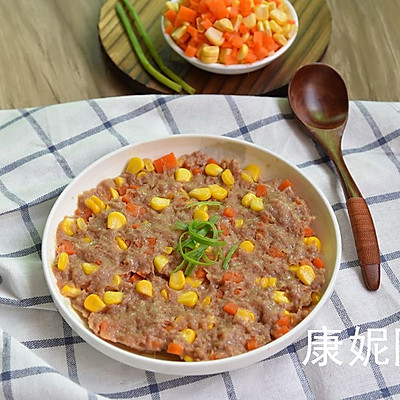 蒸玉米肉饼