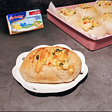 #安佳儿童创意料理#【黑全麦】牛奶蔬菜丁面包