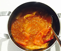 无油酸辣泡菜红薯粉 低卡餐的做法