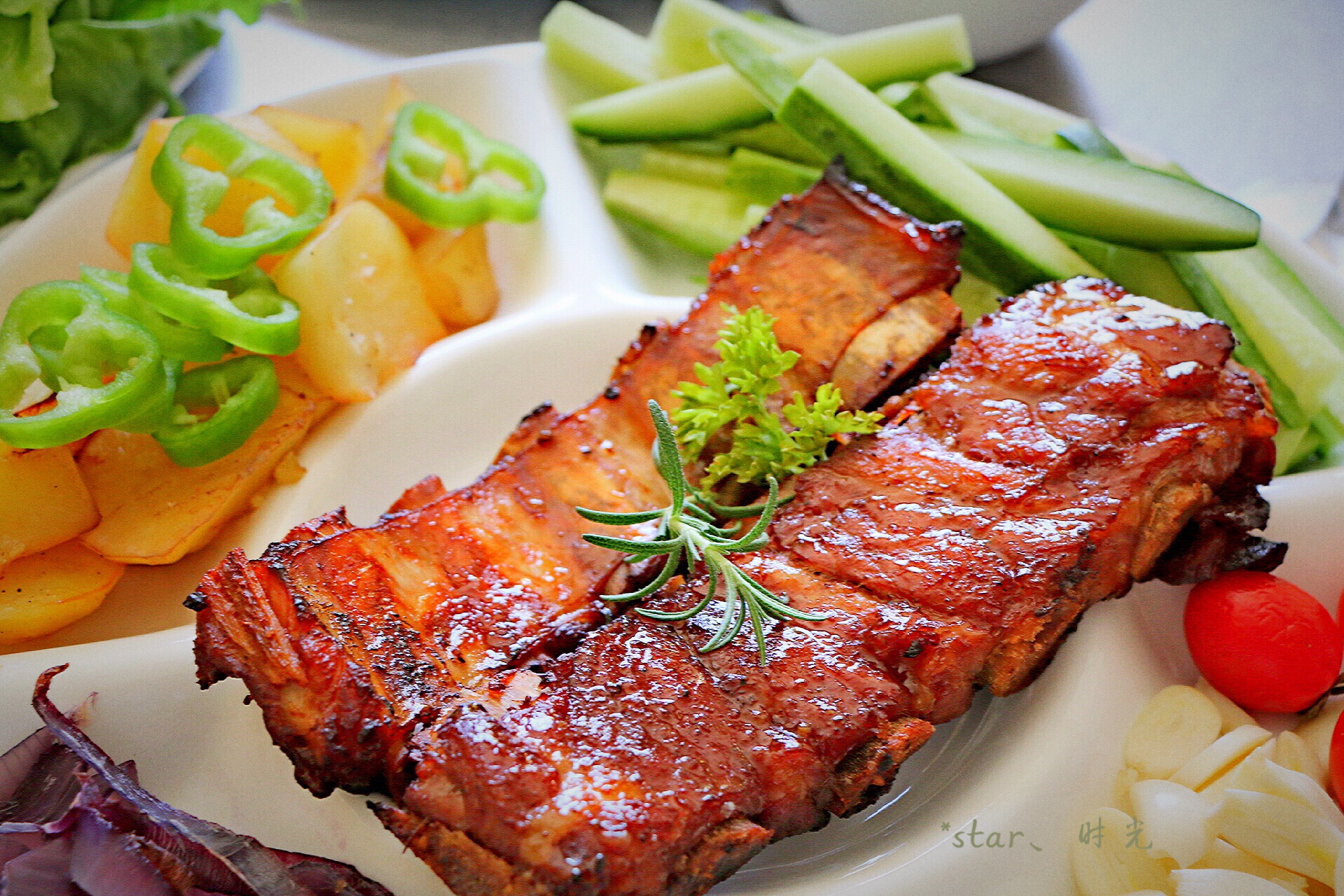 Grilled ribs