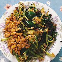 干煸花菜的做法图解5