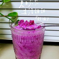 #刘畊宏女孩减脂饮食#红心火龙果奶昔的做法图解12