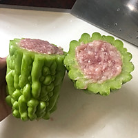 苦瓜塞肉黄豆汤的做法图解3