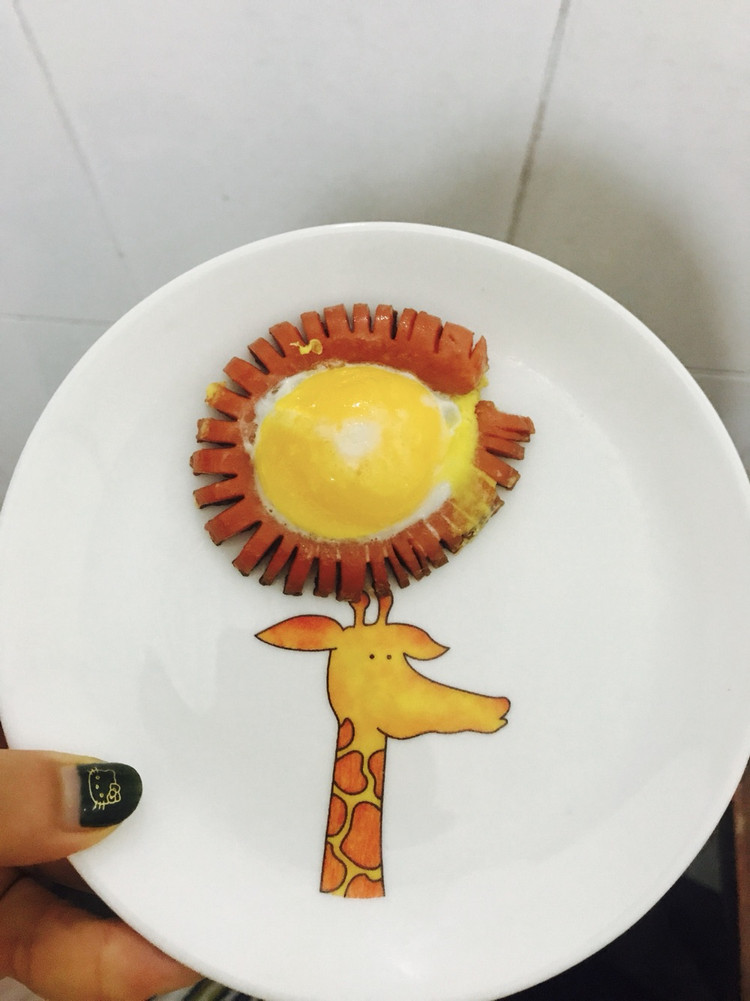 太阳花鸡蛋火腿的做法