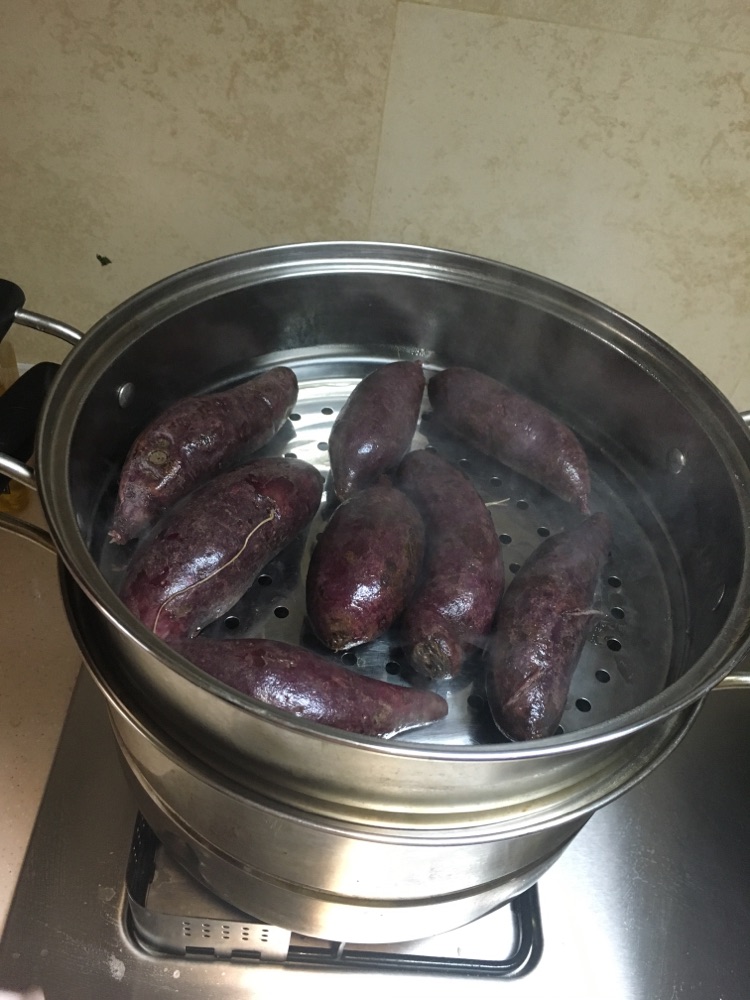 芝麻紫薯饼的做法图解2