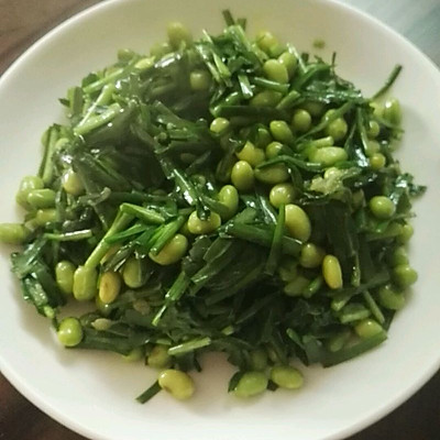 家常菜之毛豆炒韭菜