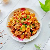 #中秋团圆食味#成都家常香辣味的芋头烧排骨的做法图解9