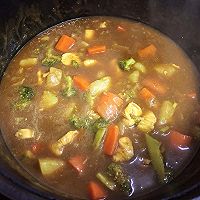 减肥也可以吃的鸡胸肉蔬菜咖喱饭的做法图解4