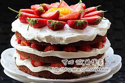 巧克力草莓裸蛋糕