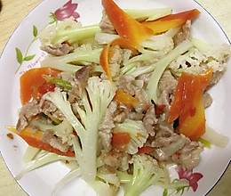 花菜炒肉的做法