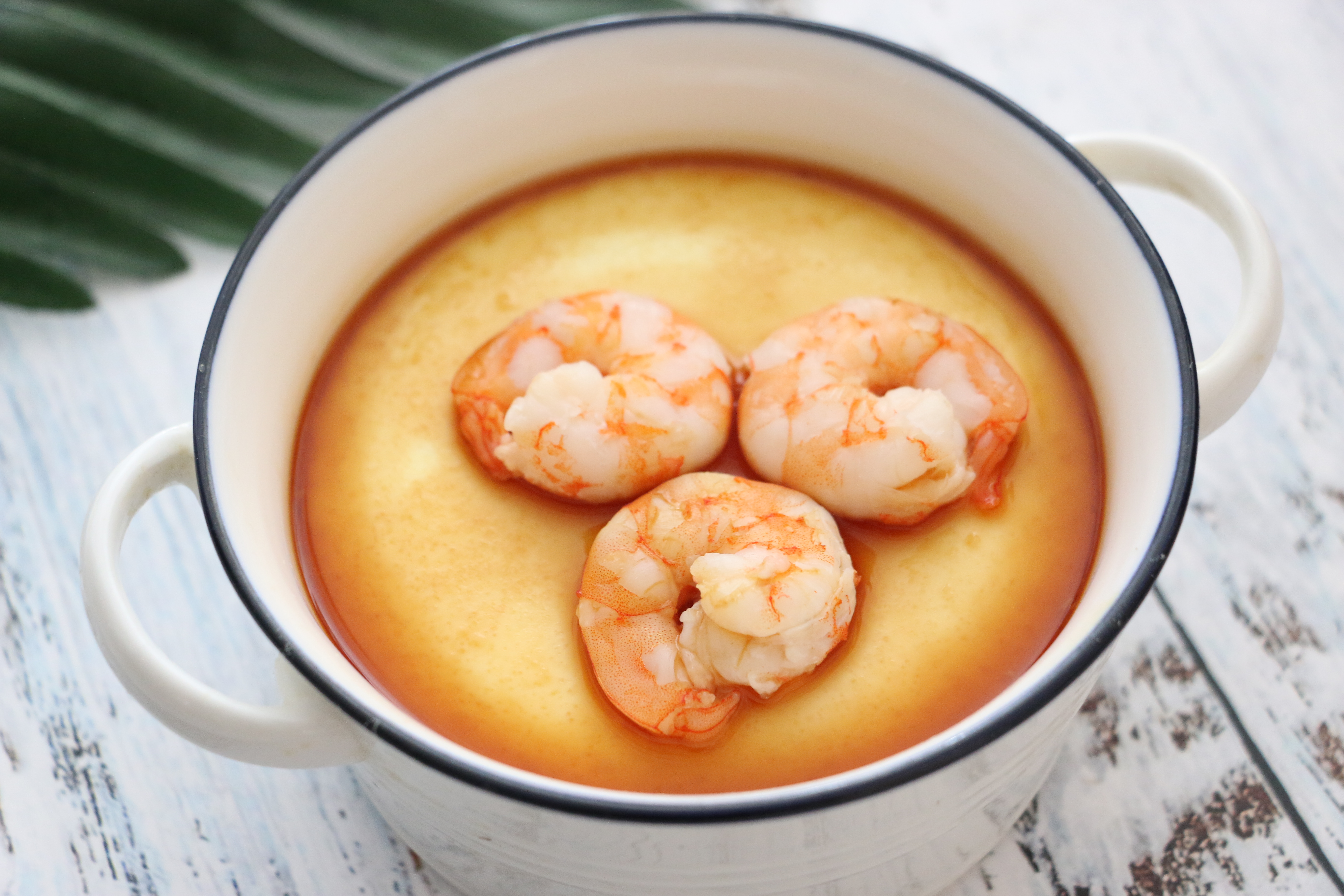 Steamed egg with shrimp