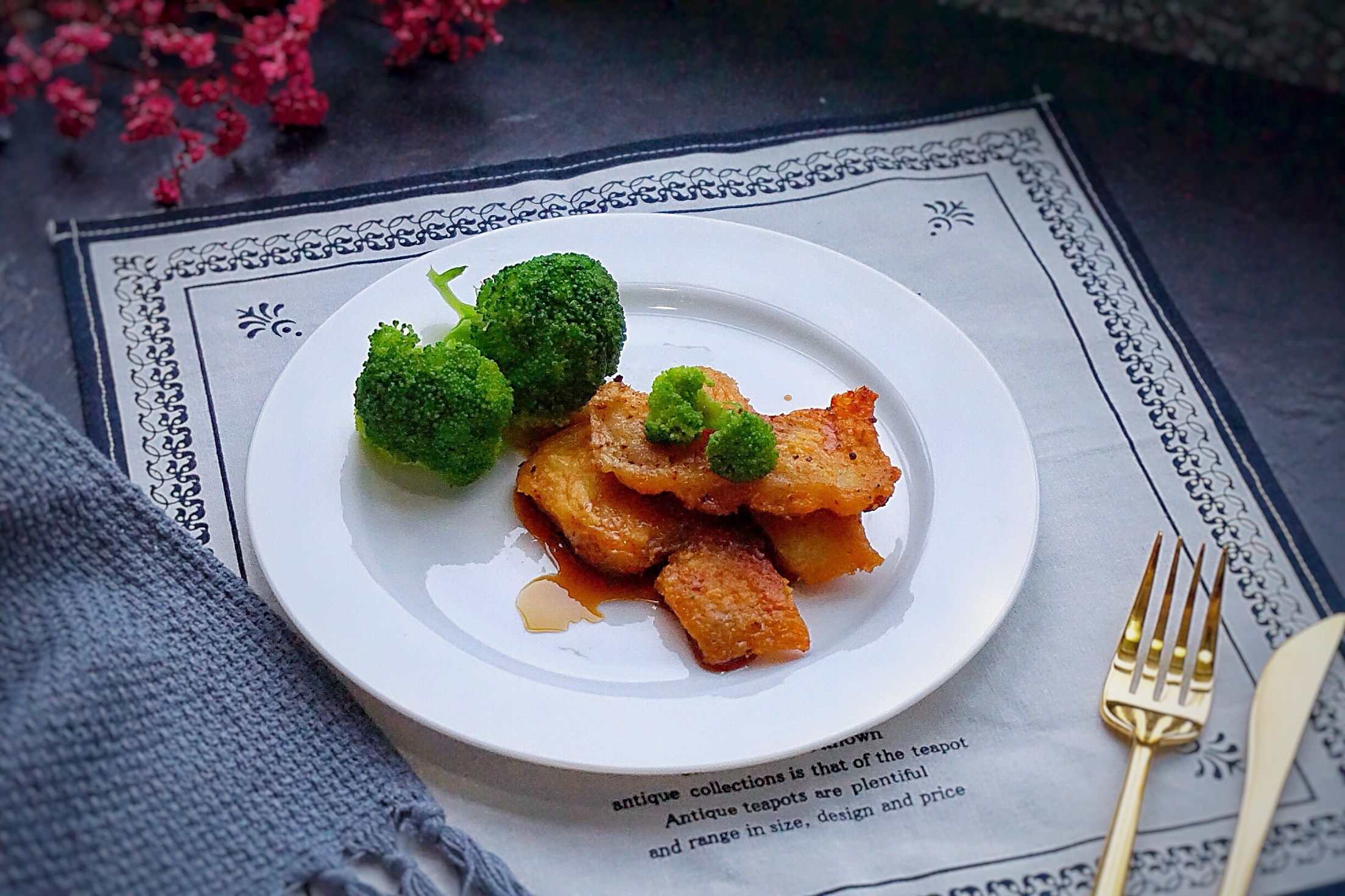 Pan fried fish fillet