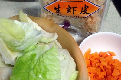 手撕干锅虾皮包心菜