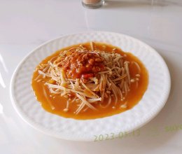 葱菇番茄炖肉酱的做法