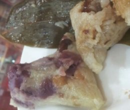 蜜豆紫薯粽子的做法