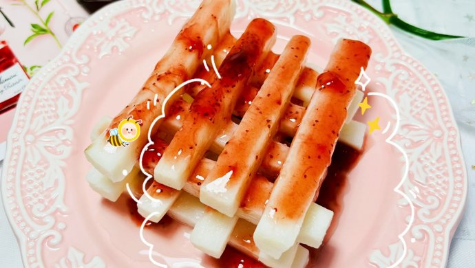 酸甜可口消暑佳品‼️草莓果酱淋山药