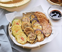 丰富餐桌味：韩国香菇饼、西葫芦饼、茄子饼、火腿饼的做法