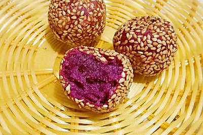 早餐|紫薯麻球
