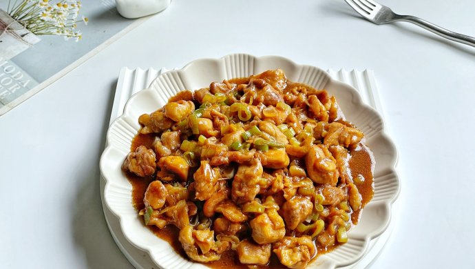 葱烧鸡腿