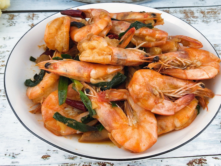 ㊙️巨好吃的葱爆大虾，特别简单的快手菜的做法