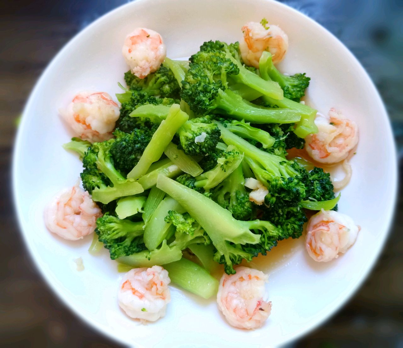 Fried shrimps with Broccoli