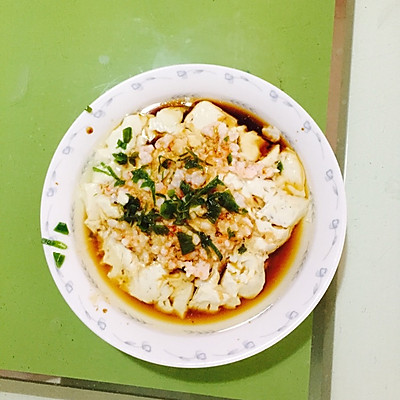 虾仁蒸豆腐