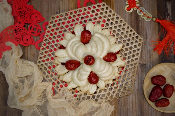 枣花馒头，胶东半岛年食“枣饽饽”