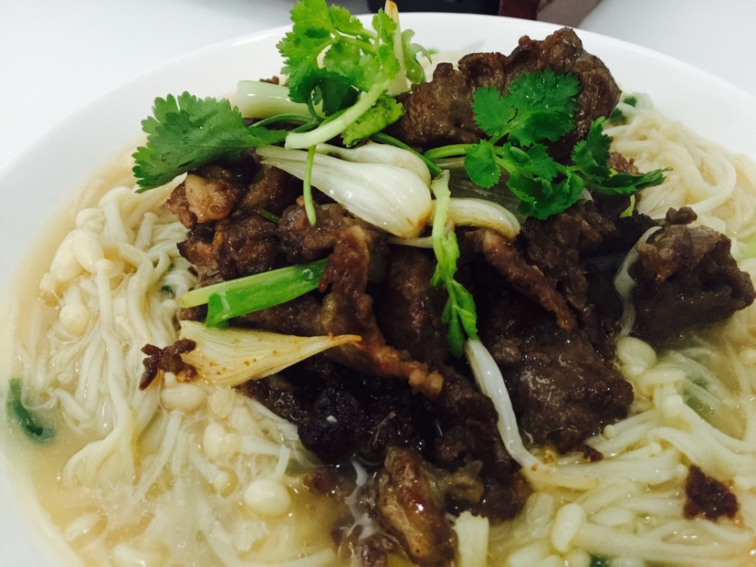 香煎牛肉烩金针菇的做法图解8