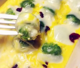 #柏翠辅食节-营养佐餐#蔓越莓蛋液焗烤孢子甘蓝的做法