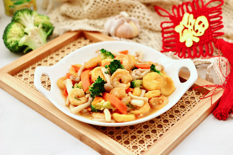 鲜嫩爽滑的三鲜日式豆腐的做法