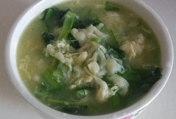 海米青菜疙瘩汤