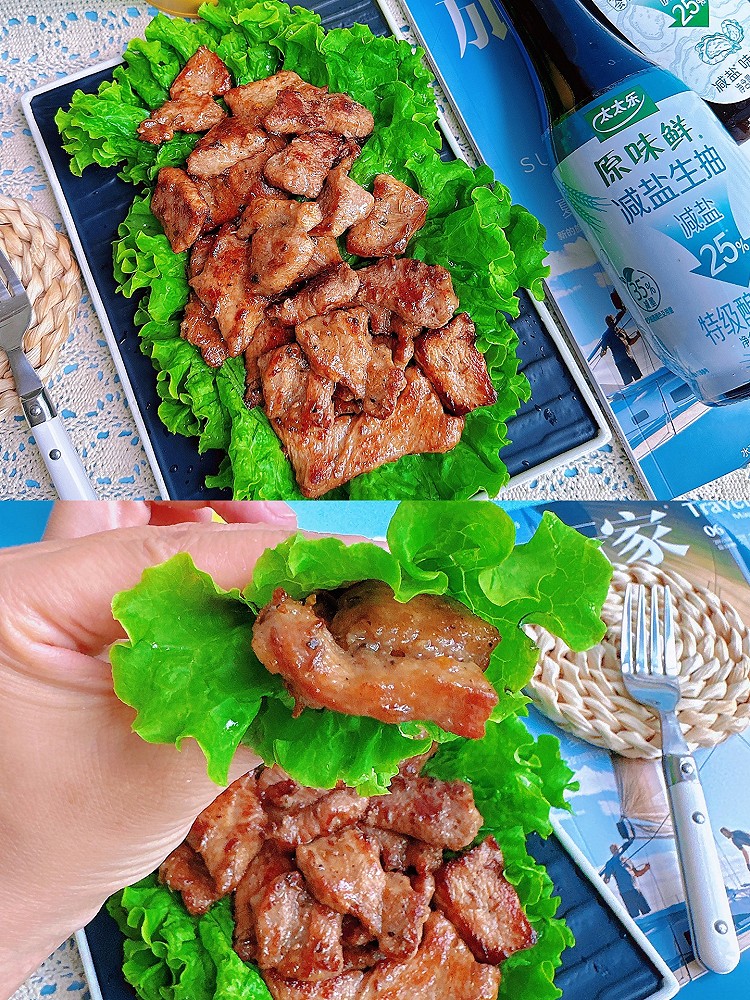 韩式烧烤-孜然猪排生菜卷的做法