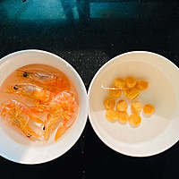 虾干青菜粥的做法图解2