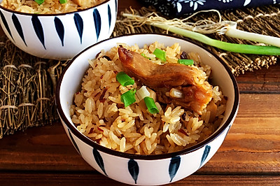 杏鲍菇排骨焖饭