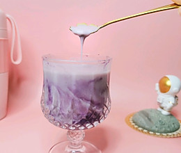 奶茶控一定要学会这杯紫薯香芋鲜奶杯‼️的做法
