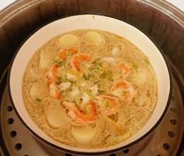 玉子豆腐虾仁蒸蛋的做法