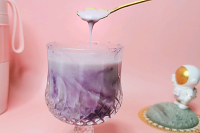 奶茶控一定要学会这杯紫薯香芋鲜奶杯‼️