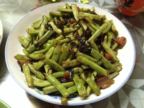 干菜炒四季豆