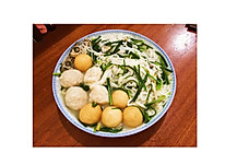 熟鱼头韭菜丸子面的做法