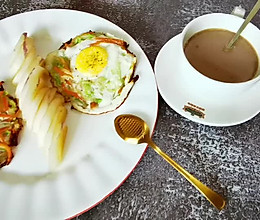 #一周减脂不重样#减脂早餐～西葫芦窝蛋的做法