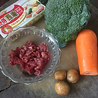 牛肉杂蔬奶炖#手残党vs西餐大厨#的做法图解1