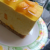芒果冻芝士蛋糕8寸#东菱魔法云面包机#的做法图解6
