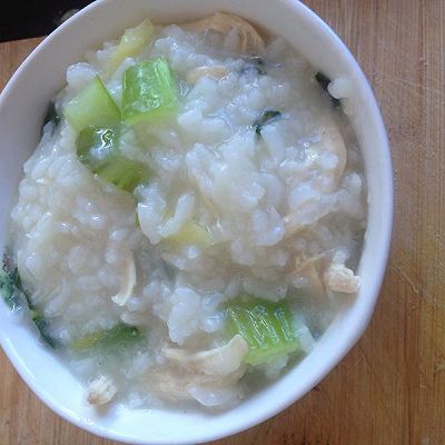 鸡丝青菜粥